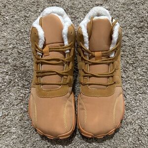 Tan Winter Boots with Faux Fur Lining- NEVER WORN